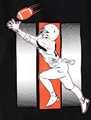 Camisetas estampadas de jugador de fútbol Glow para niños