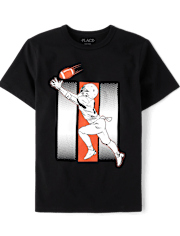 Camisetas estampadas de jugador de fútbol Glow para niños