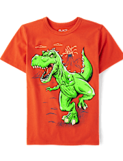 Camiseta con gráfico Dino Volcano para niños