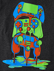 Boys Paint Drip Controller Graphic Tee