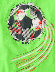 Camiseta con estampado de balón de fútbol para niño