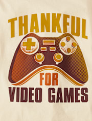 Boys Thankful For Video Games Graphic Tee