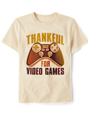 Boys Thankful For Video Games Graphic Tee