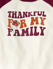 Unisex Kids Matching Family Thankful Cotton And Flannel Pajamas