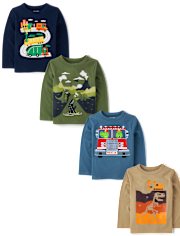 Baby And Toddler Boys Dino Graphic Tee 4-Pack