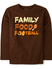 Boys Family Food Football Graphic Tee