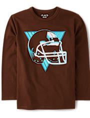 Boys Football Helmet Graphic Tee