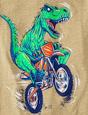 Boys Dino Motorcycle Graphic Tee