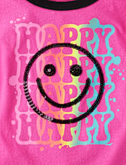 Girls Happy Face Top