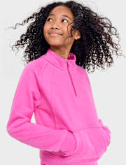 Girls Fleece Half Zip Pullover