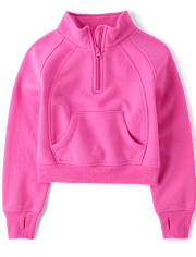 Girls Fleece Half Zip Pullover