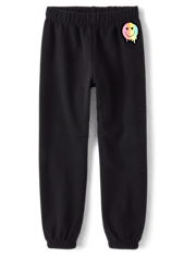 Pantalon de jogging en polaire Happy Face arc-en-ciel pour fille