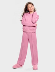 Girls Wide Leg Scuba Lounge Pants