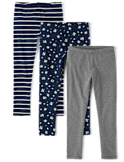 Lot de 3 Leggings Fille Imprimé