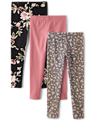 Lot de 3 Leggings Fille Imprimé