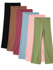 Girls Flare Leggings 6-Pack