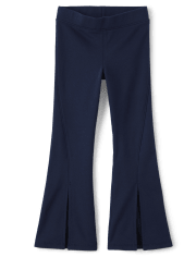 Girls Split Flare Ponte Knit Jeggings