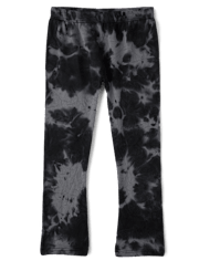 Leggingsévasé doublé en molleton Tie Dye pour Fille