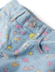 Vaqueros rectos Doodle para niñas