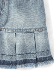 Niña Jeans Plisados / Mezclilla Falda pantalón
