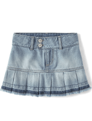 Niña Jeans Plisados / Mezclilla Falda pantalón