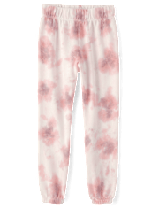 Girls Tie Dye Fleece Jogger Pants