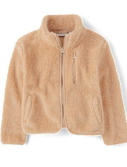 Veste zippée en sherpa pour fille