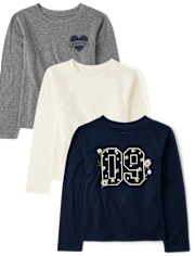 Lot de 3 t-shirts graphiques pour filles