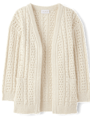 Girls Open Front Cardigan