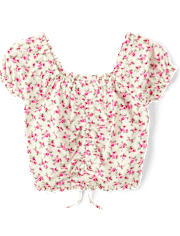 Top con estampado floral para niñas