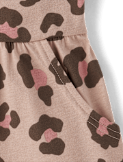 Girls Leopard Pocket Dress