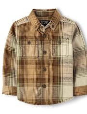 Baby And Toddler Boys Dad And Me Plaid Flannel Button Up Shirt