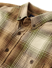 Mens Matching Family Plaid Flannel Button Up Shirt