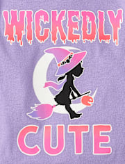 Baby And Toddler Girls Glow Wickedly Cute Graphic Tee