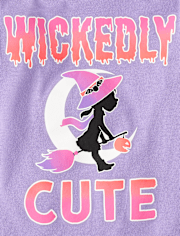 Baby And Toddler Girls Glow Wickedly Cute Graphic Tee