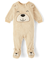 Unisex Baby And Toddler Matching Family Bear Fleece Footed One Piece Pajamas