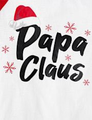 Mens Matching Family Papa Claus Cotton And Microfleece Pajamas