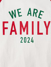 Unisex Adult Matching Family We Are Family 2024 Cotton And Microfleece Pajamas