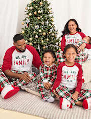 Unisex Adult Matching Family We Are Family 2024 Cotton And Microfleece Pajamas