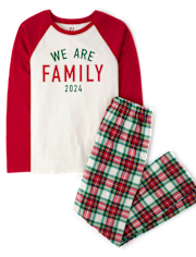 Unisex Adult Matching Family We Are Family 2024 Cotton And Microfleece Pajamas