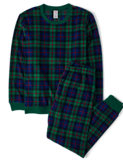 Adult Matching Family Tartan Plaid Microfleece Pajamas