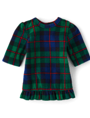 Doll Matching Family Tartan Plaid Microfleece Ruffle Nightgown