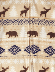 Adult Matching Family Bear Fairisle Microfleece Hooded One Piece Pajamas
