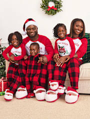 Pijama unisex para bebés y niños pequeños a juego Family 'Tis The Season Snug Fit de algodón y micropolar