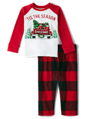 Unisex Baby And Toddler Matching Family 'Tis The Season Snug Fit Cotton And Microfleece Pajamas