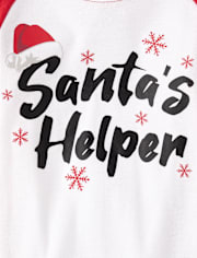 Baby And Toddler Matching Family Santa's Helper Snug Fit Cotton And Microfleece Pajamas