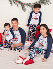 Unisex Adult Matching Family Home For The Holidays Cotton Pajamas