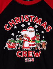 Adult Matching Family Christmas Crew 2024 Cotton Pajamas
