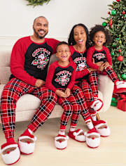 Adult Matching Family Christmas Crew 2024 Cotton Pajamas
