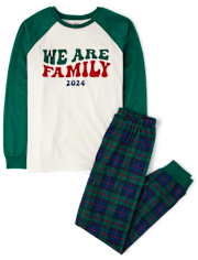 Unisex Adult Matching Family We Are Family 2024 Cotton Pajamas